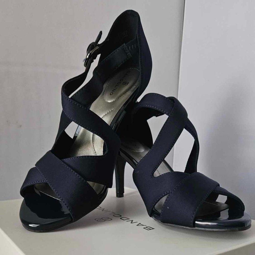 Bandolino Jerigoa Dress Sandals - Navy Blue Fabric 10M